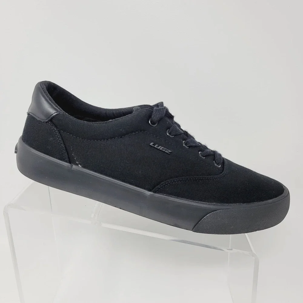 Lugz Mens Sneakers Size 9 M Black Casual Canvas Shoes MFLIPC-001